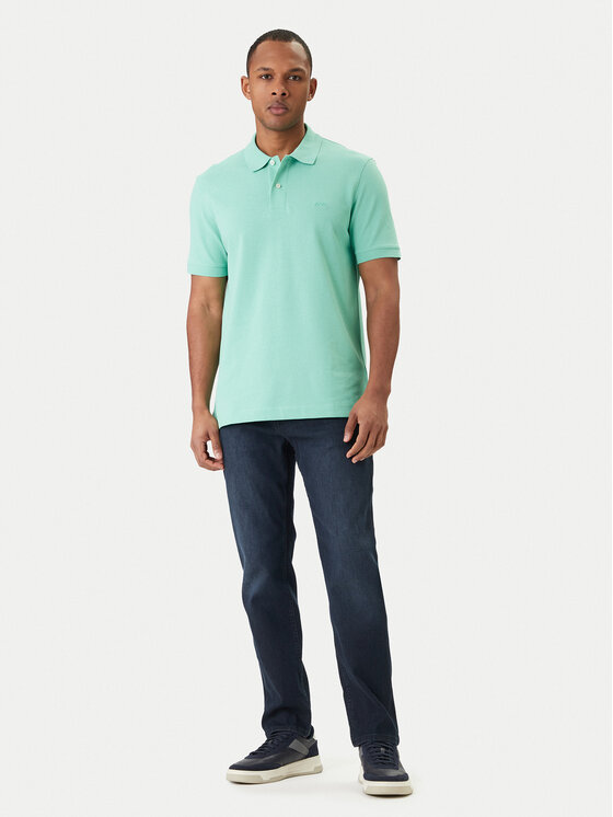 BOSS BOSS Pólóing Pallas 50553564 Zöld Regular Fit