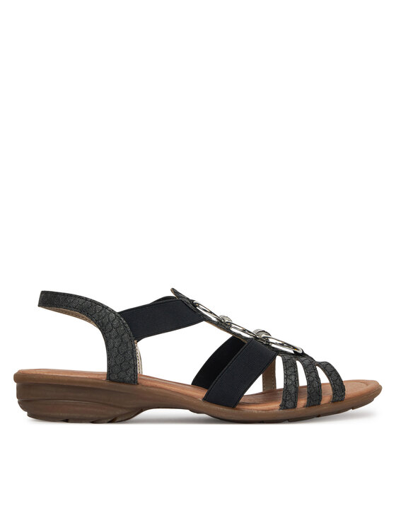Remonte Sandały R3605-45 Czarny