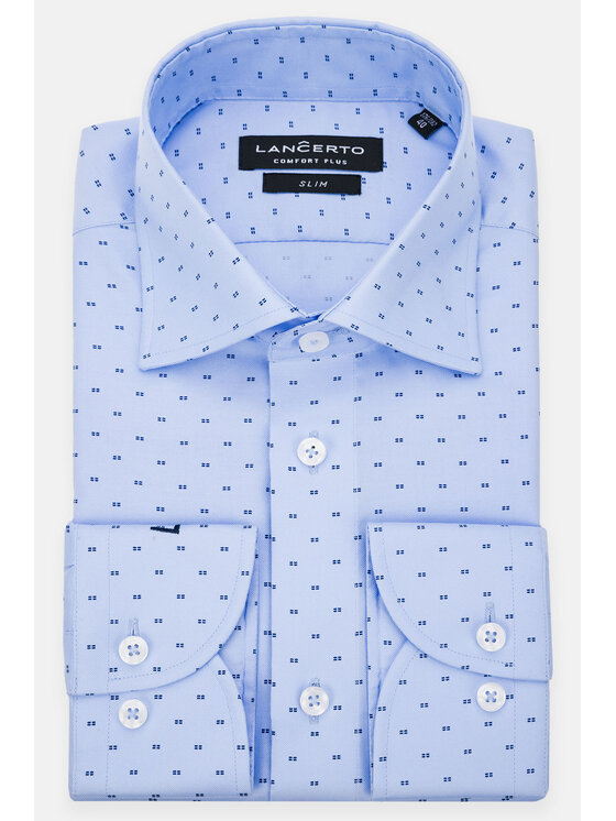 Lancerto Lancerto Koszula Kiara KO073123000015 Błękitny Slim Fit