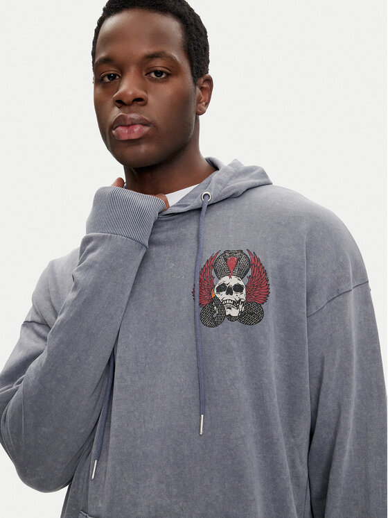 Brave Soul Sweatshirt MSS 627PEROXIDE Blau Regular Fit Modivo