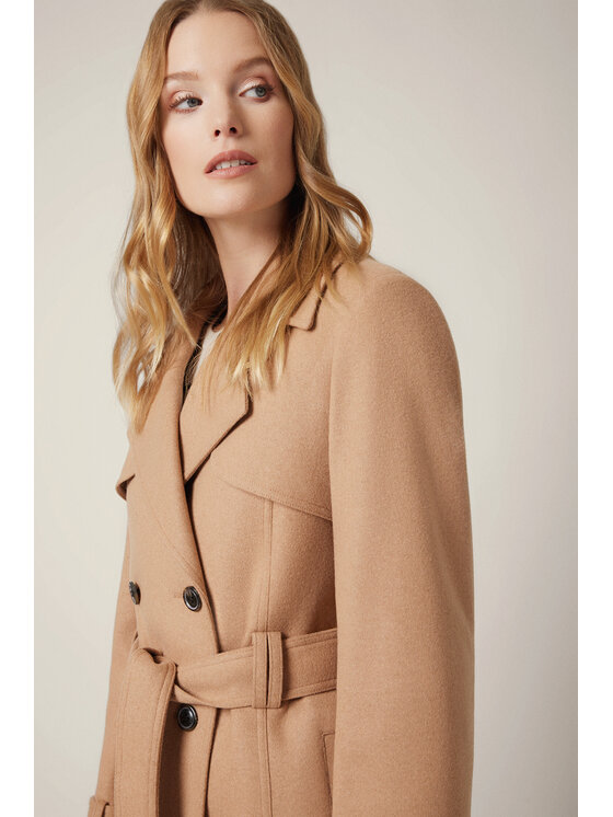 Lancerto Lancerto Płaszcz Mistelle PC073225000008 Beżowy Regular Fit