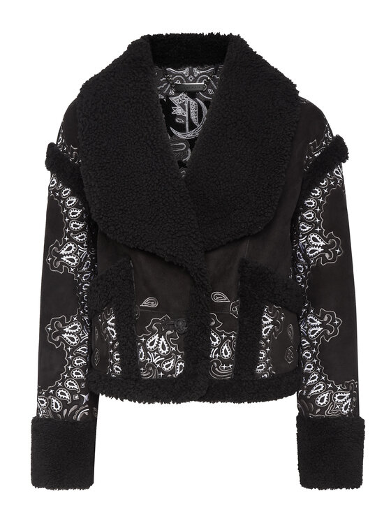PHILIPP PLEIN PHILIPP PLEIN Cappotto in pelle 6785 Nero Loose Fit