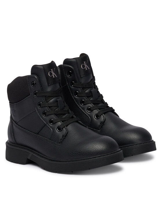 Calvin Klein Calvin Klein Gležnjače Lace-Up Bootie V3X5-83187-1695 S Crna