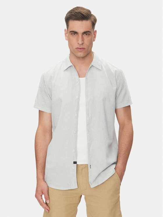 INDICODE Košeľa Giulionus 20-402 Sivá Regular Fit