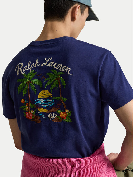 Polo Ralph Lauren Polo Ralph Lauren T-Shirt 710B14586001 Tmavomodrá Classic Fit
