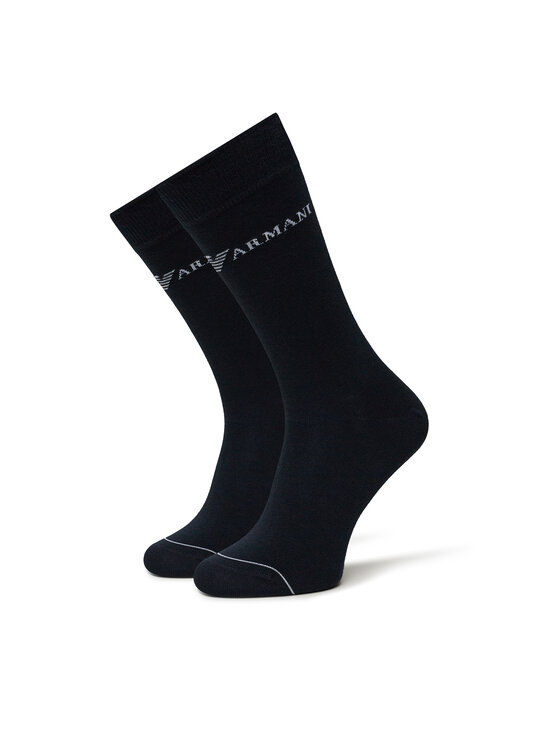 Emporio Armani Emporio Armani Комплект 3 чифта дълги чорапи мъжки EM000554 AF12276 MB154 Тъмносин