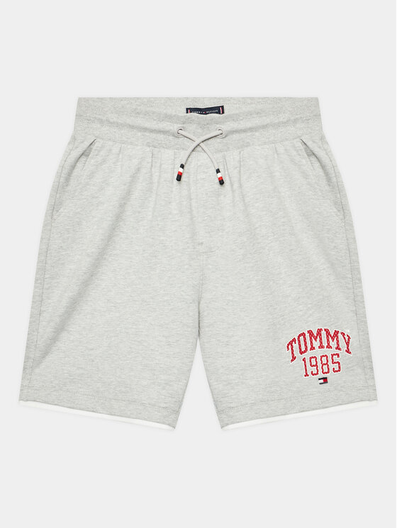 Tommy Hilfiger Športne Kratke Hlače KB0KB08118 D Siva Regular Fit