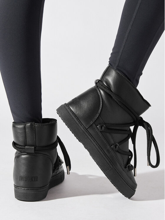 Inuikii Inuikii Μπότες Χιονιού Full Leather 75202-087 Μαύρο
