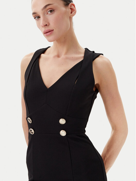 Rinascimento Rinascimento Koktel haljina CFC0019924002 Crna Regular Fit