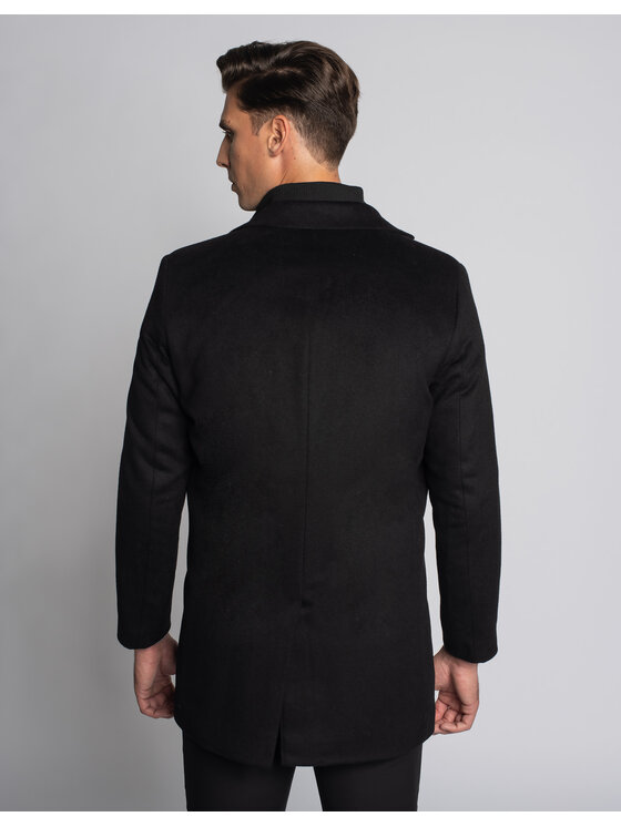 Borgio Borgio Płaszcz seveso Czarny Classic Fit