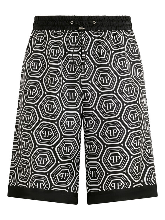 PHILIPP PLEIN PHILIPP PLEIN Szorty materiałowe 30486 Czarny Regular Fit