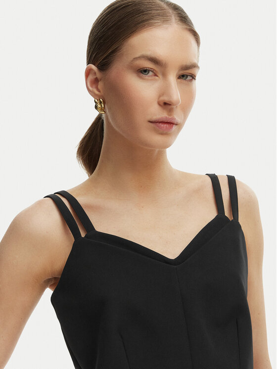 Rinascimento Rinascimento топ CFC0127891003 Черен Slim Fit