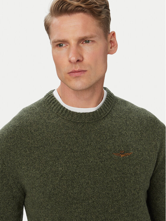Aeronautica Militare Aeronautica Militare Džemper 262MA1645UL00924 Kaki Regular Fit