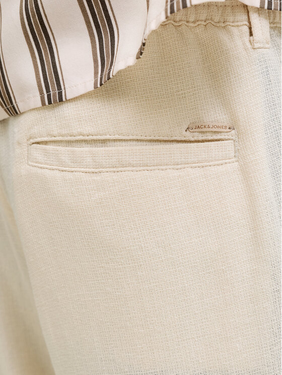 Jack & Jones Jack & Jones Bavlnené šortky Ace Mykonos 12269376 Béžová Regular Fit