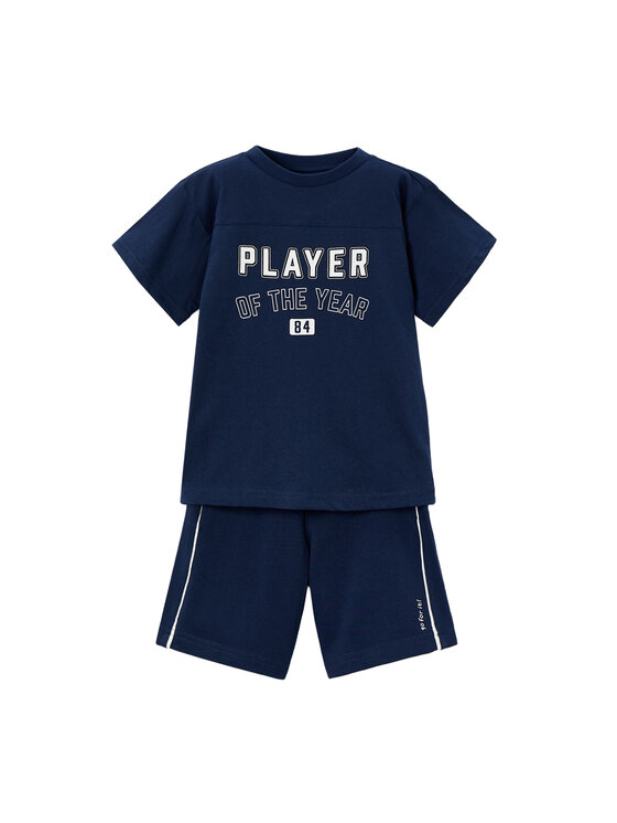 Mayoral Mayoral Komplet t-shirt i spodenki 3608 Granatowy Regular Fit