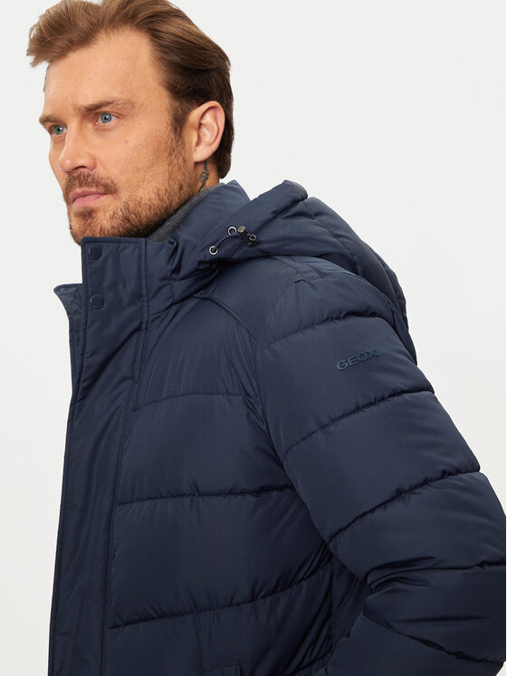 Geox Geox Zimska jakna Leitan M4628C T3144 F4545 Tamnoplava Regular Fit