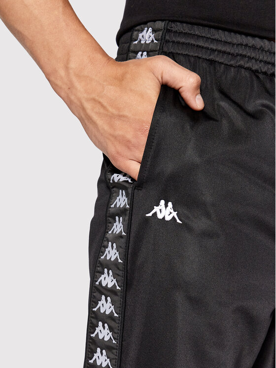 Kappa Kappa Spodnji del trenirke 311036 Črna Regular Fit
