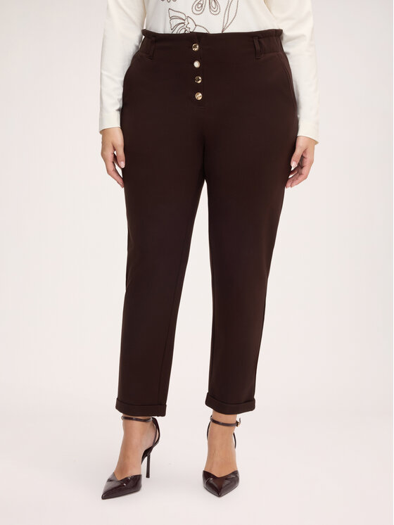 Fiorella Rubino Fiorella Rubino Spodnie materiałowe P074L002491N022 Brązowy Regular Fit