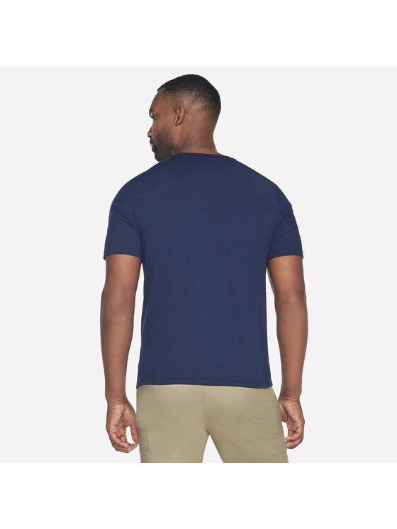 Skechers Skechers T-Shirt TS81-NVY Granatowy Regular Fit