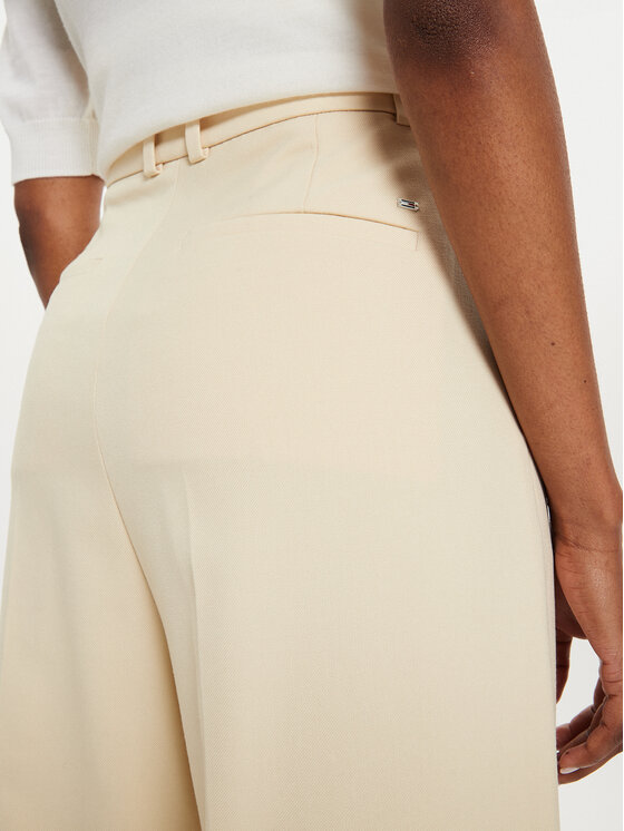 Tommy Hilfiger Tommy Hilfiger Bavlnené nohavice Core WW0WW39725 Béžová Relaxed Fit