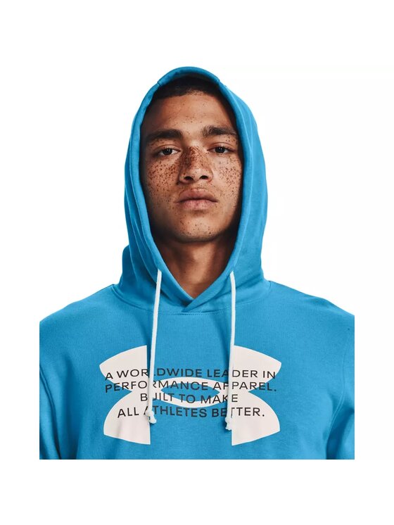 Under Armour Under Armour Bluza UA Rival Terry Logo Hoodie Niebieski Loose Fit