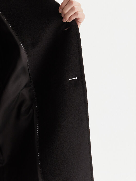 Weekend Max Mara Weekend Max Mara Cappotto di lana Zufolo 2525016092 Nero Regular Fit