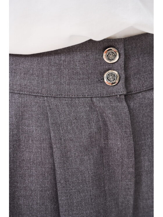 blue shadow blue shadow Spodnie damskie Vida Szary Regular Fit