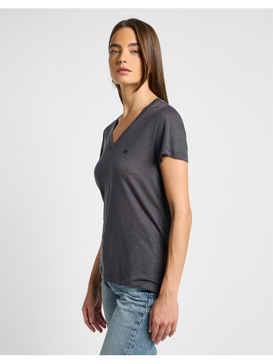 Lee Lee T-shirt V NECK TEE Grigio Regular Fit