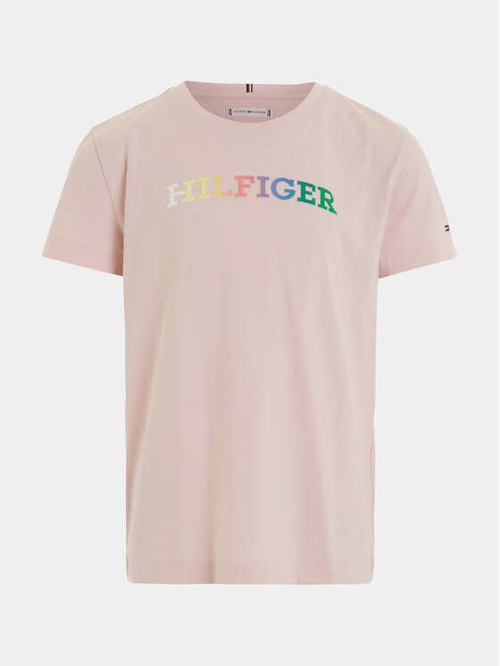 Tommy Hilfiger Tommy Hilfiger T-Shirt Monotype KG0KG07851 D Różowy Regular Fit