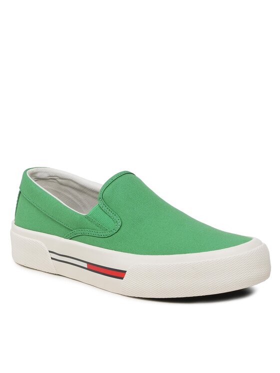 Tommy Jeans Sneakers aus Stoff Slip On Canvas Color EM0EM01156 Gr n Modivo.at