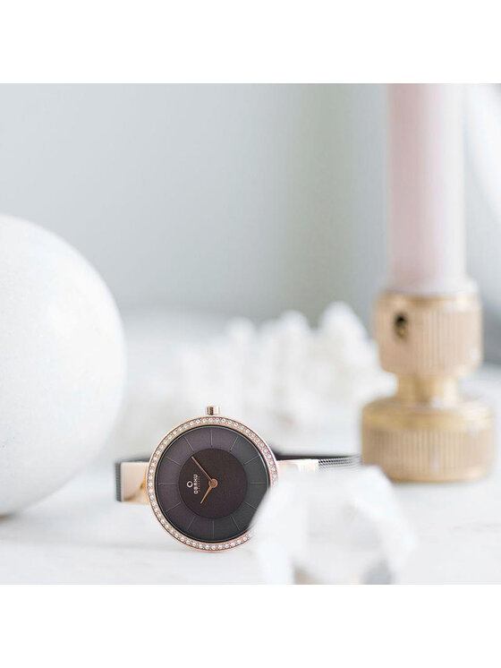 Obaku Obaku Zegarek V179LEVNMN Czarny