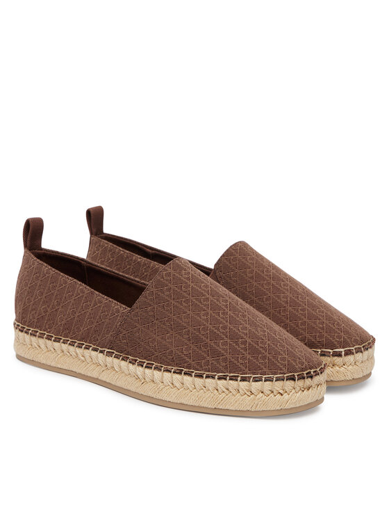 Calvin Klein Calvin Klein Espadrilky Oblique Espadrille Aop HW0HW02933 Hnedá