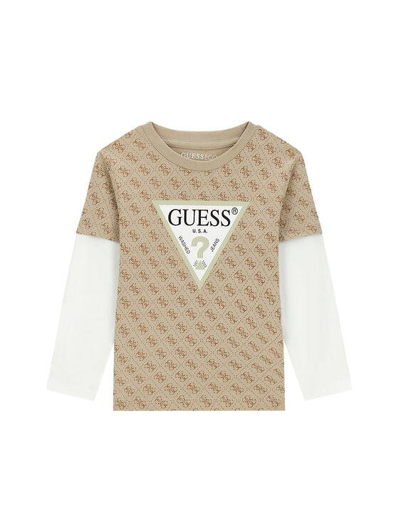 Guess Guess Completo maglietta e pantaloni N6YG02 K4077 Beige Regular Fit