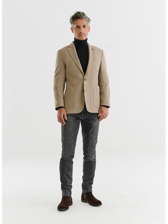 Pako Lorente Pako Lorente Marynarka P22WP-3X-045 Beżowy Slim Fit
