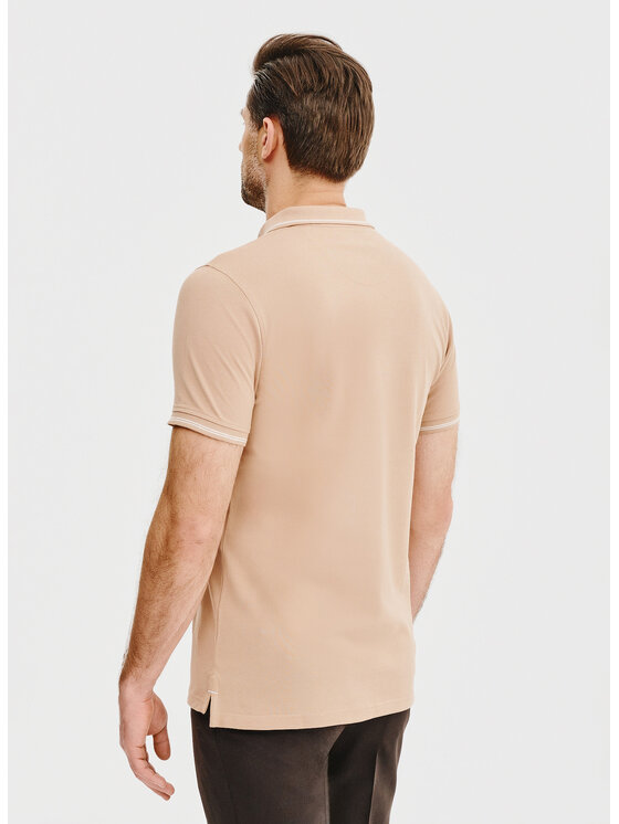 Pako Lorente Pako Lorente Polo P25SF-TX-004 Brązowy Classic Fit