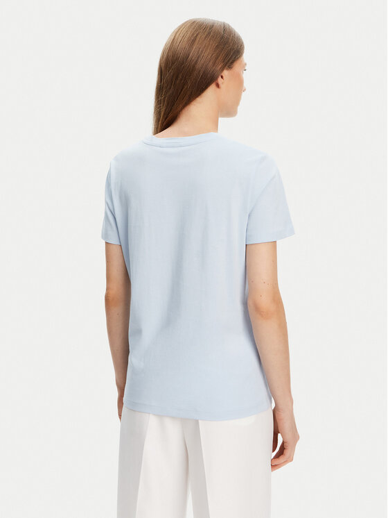 Tommy Hilfiger Tommy Hilfiger Тишърт Script WW0WW45746 Светлосиньо Regular Fit