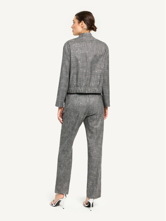 KMX KMX Marynarka 108170025 Srebrny Straight Fit