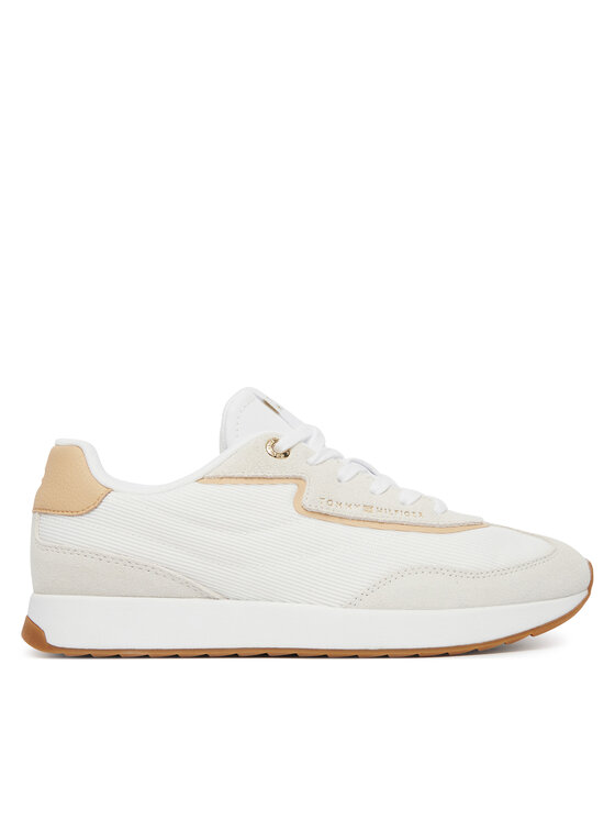 Tommy Hilfiger Tommy Hilfiger Snīkeri Th Retro Runner Mix FW0FW09410 Balts