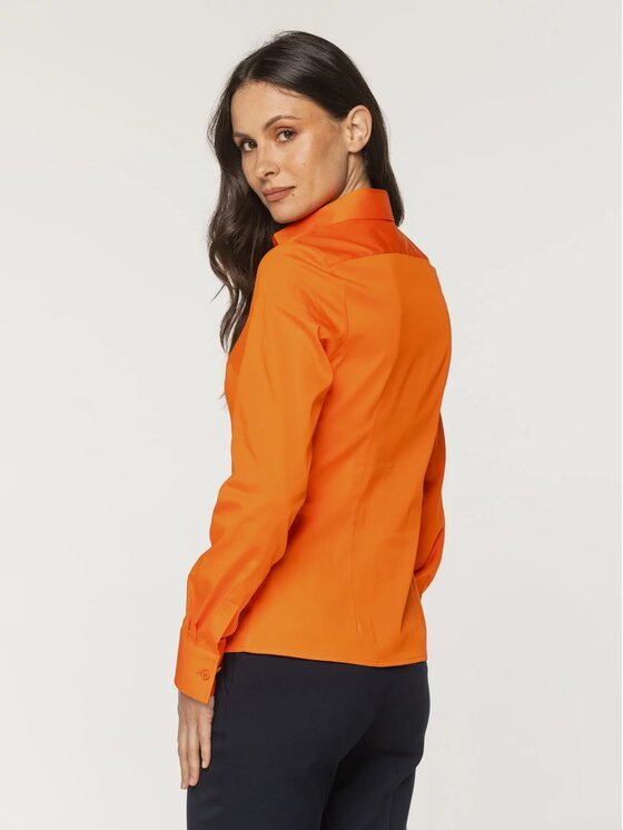 Willsoor Willsoor Koszula 61503 Pomarańczowy Slim Fit