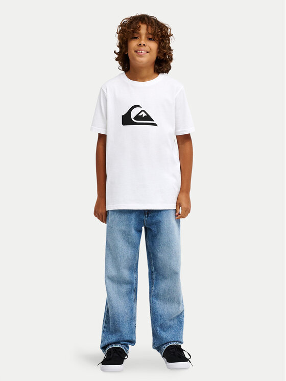 Quiksilver Quiksilver T-särk Ev Comp Logo EQBZT04897 Valge Regular Fit