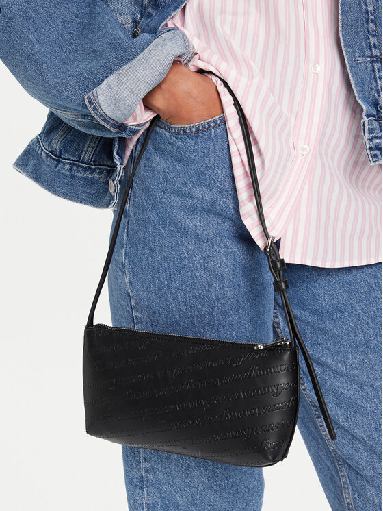 Tommy Jeans Tommy Jeans Ročna torba Tjw Must Aop Shoulder Bag AW0AW17867 Črna