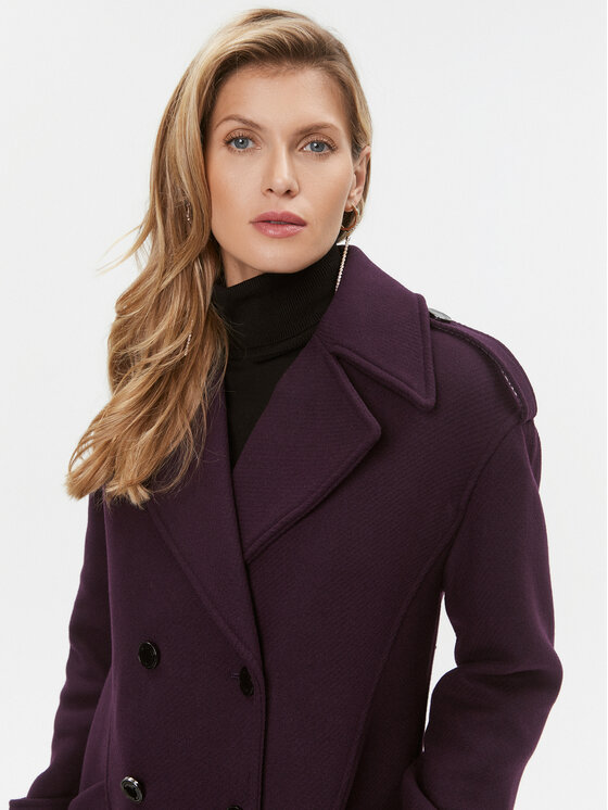 Morgan Morgan Cappotto di lana 232-GMIKI Viola Regular Fit