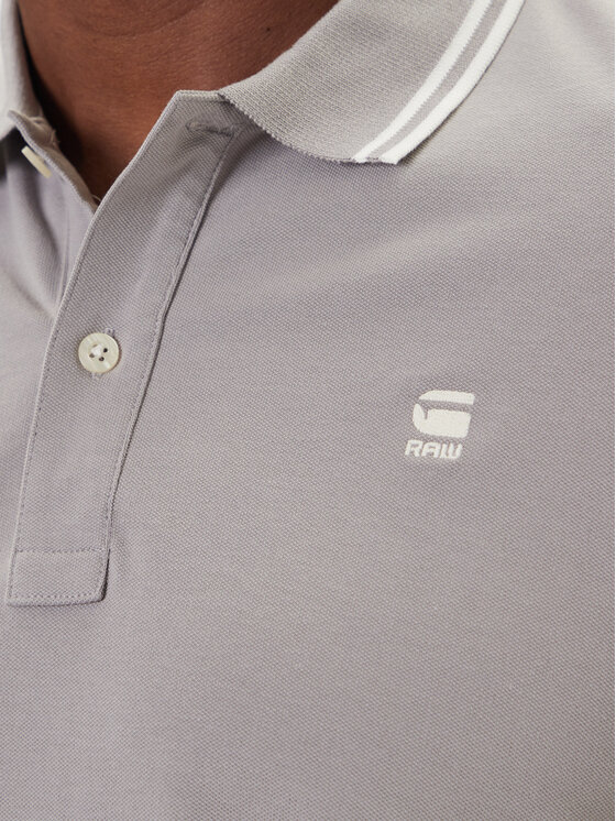 G-STAR G-Star Raw Polokošile Dunda D17127-5864 Šedá Slim Fit