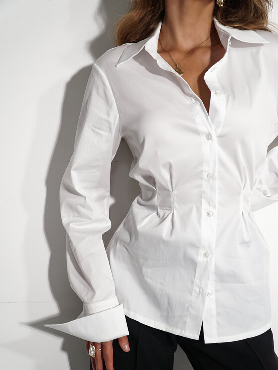 LilaLou LilaLou Košeľa Slim Biela Slim Fit