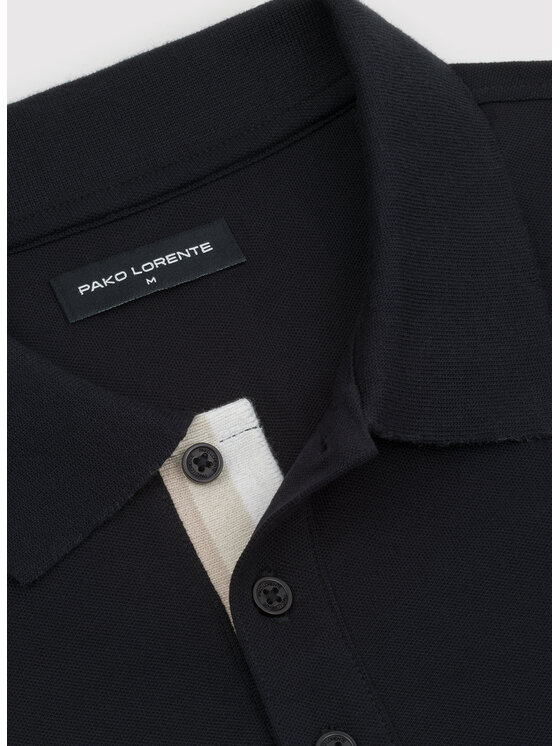 Pako Lorente Pako Lorente Polo P26WN-TX-007 Czarny Regular Fit