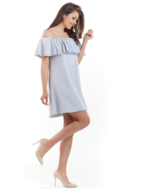 Awama Awama Vestito estivo L065 Grigio Basic Fit