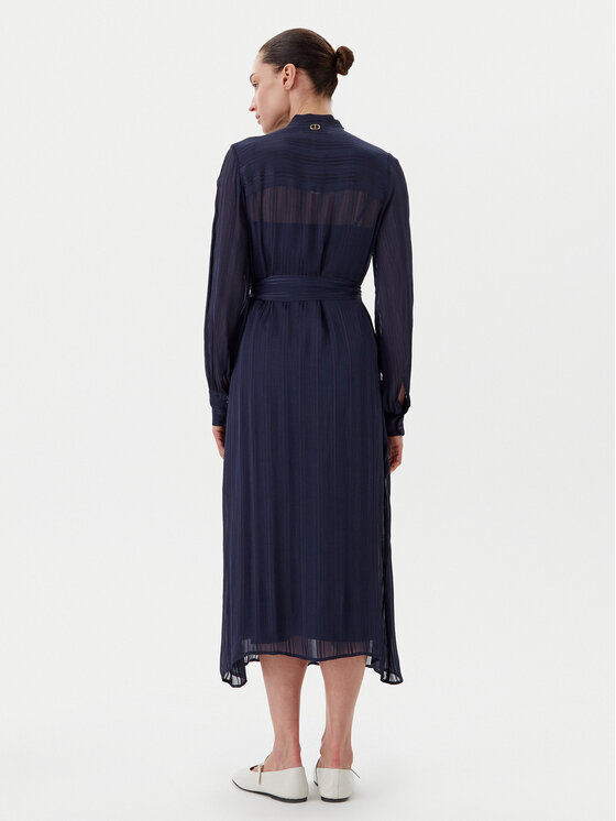 TWINSET TWINSET Rochie tip cămașă 251TP2260 Bleumarin Loose Fit