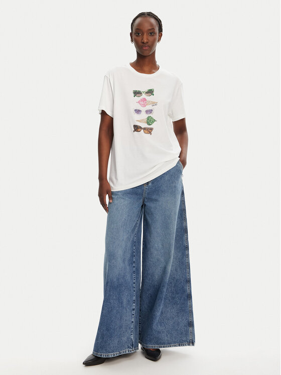 Liu Jo Liu Jo Тишърт WA5343 JS923 M9518 Бял Regular Fit