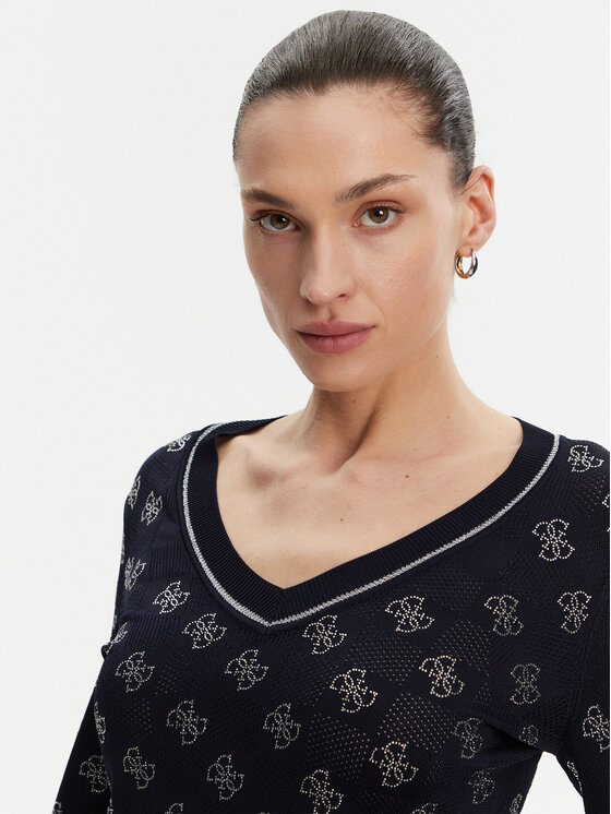 Guess Guess Svetr W5GR07 Z3D60 Tmavomodrá Regular Fit