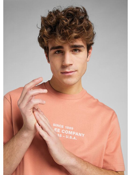 Lee Lee T-shirt LOGO LOOSE TEE Arancione Regular Fit